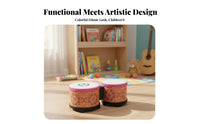 Sheepskin Drumhead Bongo Drum Set Goatskin Head Connected Bongo Drums Warm and Crisp Sound Percussion Instrument Reinforced Connection for Students, Beginners, Music Lovers, Education, Performance, Jam Sessions, Home Studio