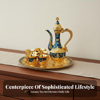 8 Pieces 8 Piece Beverage Set Embossed Pattern Ornate Metal Beverage Set Home Decor Fine Workmanship for Party