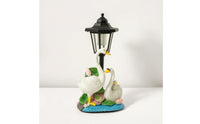 Solar Lantern with Swan Base Decorative Solar Swan Garden Statue Outdoor Light with Lantern Waterproof for Gardeners, Yard