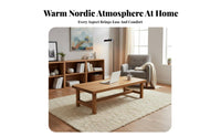 Nordic Design Long Table Versatile Design Large Multi-Person Study Desk Stable and Hard-Wearing Multifunctional Living Room Table for Students