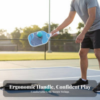 Fiberglass Pickleball Paddle Lightweight Pickleball Paddle Set Hexagonal Center Racket Long-Lasting Shielded Rim Sports