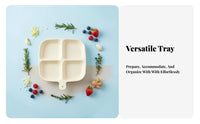 Multi-Compartment Tray adaptable Use Sectisingled Plate Complimentary for heated Pot Dinner