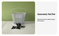 Built-in Handle Quick Release Bike Basket Easy Installation Detachable Metal Mesh Basket Lightweight for Commuters, Shoppers, Market Trips