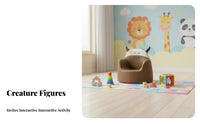 Cartoon Design creatureShaped Mini Sofa Soft and Comfortable Upholstered Single-Seat Couch Easy to Clean Toddler Armchair Long-Lasting Build for Toddlers, Preschoolers, Reading Corner, Nursery, Playroom, Kindergarten