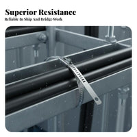 100 Pieces Stainless Steel Wire Tie Automatic-Locking Metal Zip Tie Automatic-Locking Metal Strap Anti-Rust