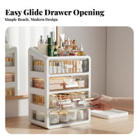 Large Capacity Multi-Drawer Cosmetic Trolley Space-Saving Design Makeup Organizer particle-resistantprotective Drawers Vanity Cabinet Multifunctional Use for cosmetic Lovers, Students, Homeowners, changing area, Small Apartments, Home Salon, Bathroom