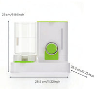 2-in-1 Automatic Cat Feeder with Water Dispenser Integrated Cat Feeder with Water Dispenser Rotatable Pet Feeding Station Space-Saving for Cats, Small Dogs, Home, Kitchen