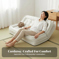 Full Body Support Oversized Convertible Lounger Multi-Functional Design Human-Sized Pet Bed Thickly Padded Floor Sofa Soft Upholstery for Students, Apartment Dwellers, Readers, Bedroom, Living Room, Reading Nook, Home Office