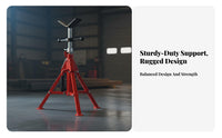 Rotating Head Pipe Stand High Load Capacity Tripod Pipe Stand Long-Lasting Construction Easy Setup for Pipefitters, Workshops