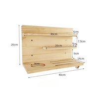 Wall-Mounted Shelf 3 Tier Wooden Display Shelf Decorative for Collectors