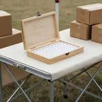 Clasp Closure Wooden Nail Storage Box Rectangular Hinged Nail Box High Capacity Manicure Case Lightweight