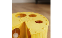 Scratchable Feline Tunnel House Cozy Felt Feline Tunnel Multi-Use Pet Furniture Space-Saving for Indoor