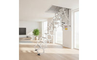 Electric Attic Stairs Remote Control Retractable Attic Ladder Space-Saving Electric Loft Ladder for Home Renovation
