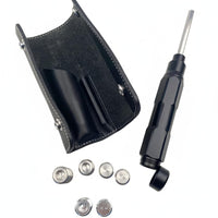 Authentic Leather Case Billiard Cue Weight Bolts Easy Installation Billiard Cue Weight Adjustment Set Stainless Steel Detachable Handle for Professional Players, Tournaments, Travel
