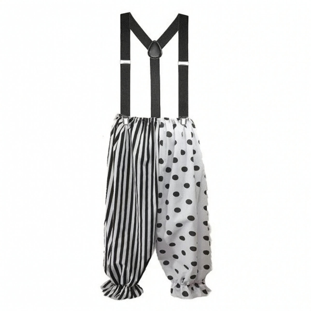Clown Pants with Elastic Ankles Carnival-Themed Clown Pants Black and White for Entertainers, Cosplayers, Halloween, Stage Performance, Cosplay