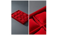 Watch Tray with Pillows Rectangular Jewelry Tray with Pillows Velvet Organizer for Jewelers, Collectors, Retail Counters, Dressing Tables