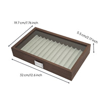 Pen Display Box 12-Slot Pen Storage Box Transparent for Desktop