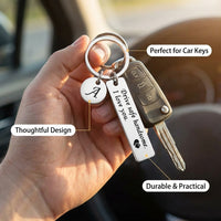 Letter Keychain Stainless Steel, Alphabet Charm Keychain A-Z, Metal Letter Keyring for Handbags, Personalized Monogram Keychain