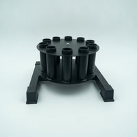 Matte Black Barbell Storage Rack with 10 Slots Stable Vertical Bar Storage Rack Compact Standard Bar Stand Universal for Fitness Studio