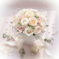 Korean Design Artificial Bridal Flower Arrangement Photo Prop Wedding Flower Arrangement Ready to Use Event Decor Handmade for Brides