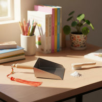 Mini Desktop Dustpan Thickened Stainless Steel Dustpan Compact Household Cleaning for Kids, Desk, School