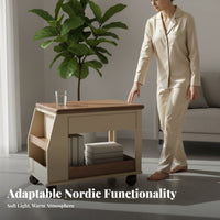 3-Tier Foldable Utility Trolley Multi-Functional Storage Cart With casters
