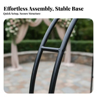 Indoor & Outdoor Use Wedding Arch Frame Weather Resistant Metal Arch Stand Sturdy Construction Metal Backdrop Stand Heavy Duty for Gardeners, Photographers, Couples, Weddings, Photography Backdrop, Parties