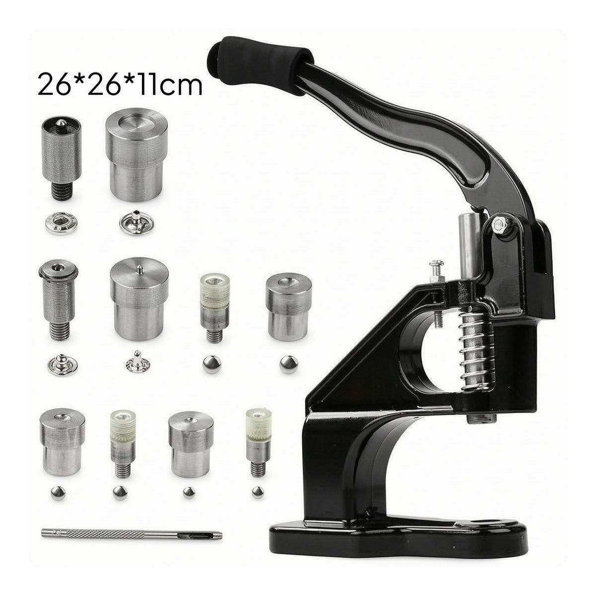 Eyelet Hand Press Machine with Dies Complete Hand Press Machine with Setting Dies Tabletop Rivet Setter for Leathercrafters, Leathercraft, Workshops