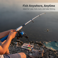 Mini Telescopic Fishing Rod Super Hard Casting Rod for Sea Fishing Lure Fishing