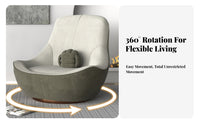 Wabi-Sabi Aesthetic Highspine rotating Armchair Italian Inspired Accent Chair Minimalist design Home Seating Curved contour for Office Workers, Homeowners, Living Room, perusing corner, Bedroom, Lounge Area