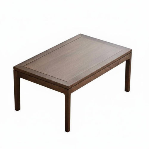 Japanese Design Floor Desk Space-Efficient Size Low Table Space-Saving Vintage Design for Apartment Dwellers, Bay Alcove