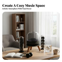 Wooden Speaker Stand Solid Wood Desktop Speaker Stand Stable Structure Round Audio Riser for Audiophiles, Office, Bookshelf