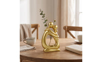 Resin Pen Holder Modern Couple Figurine Sculpture for Office Desk