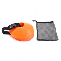 Portable Carrying Strap with Marker Discs Compact Marker Disc Carrying Strap Lightweight Bag with Drawstring Mesh for Coaches, Soccer Players, Schools, Speed Exercises, Field Practice