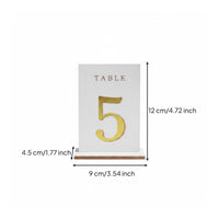 Reusable Minimalist Wood Table Number Holder Art Moderne Design Wooden Table Number Card Easy to Set up Wooden Place Card Holder Polished Edges for Party, Banquet