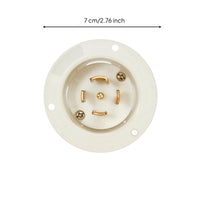 Flanged NEMA L22-30FI Plug Twist Lock Inlet with Flange Industrial Grade 30 Amp for Electricians, Contractors, Generators, Distribution Boxes, Stage Equipment