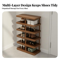 Space-Saving Solid Wood Leg Shoe Rack Stable Load-Bearing Multi-Layer Shoe Rack Large Capacity Home Furniture Easy Assembly for Apartment Dwellers, Homeowners, Hallway, Bedroom, Balcony, Living Room