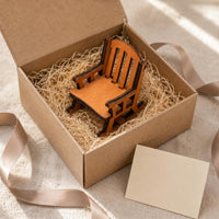 Curved Rockers 1:12 Scale Chair Slatted Back Dollhouse Rocking Chair