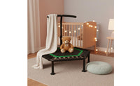 Hexagonal Mini Trampoline Adjustable Handlebar Kids Trampoline with Handle Indoor Young Child Coil Toy Stable Frame for Home Use