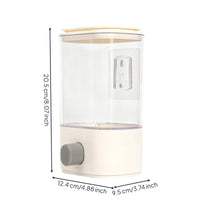 Easy Dispensing Wall Mounted Grain Dispenser Space-Saving Grain Dispenser Compact Storage Container for Kitchen
