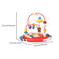 Hand-Eye Coordination Space Shuttle Bead Maze Interactive Bead Maze with Building Block Base Detachable Roller Coaster Toy Developmental for Preschoolers