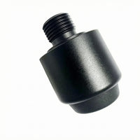 Matte Finish Black Aluminum Cue Extension Handle Cylindrical Billiard Cue Extension Handle Rounded End Sports Accessory Compact