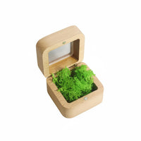Proposal Use Beech Wood Jewelry Box Gift Packaging Small Square Jewelry Box Compact Size Sturdy for Women