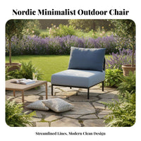 3 Pieces Nordic Design 3-Piece Woven Seating Group Weatherproof Outdoor Furniture Long-Lasting Frame Patio Set Thick Cushions Included for Couples, Apartment Dwellers, Homeowners, Garden, Backyard, Balcony, Porch