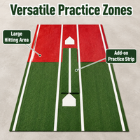 Golf Hitting Mat 183cm, Heavy Duty Synthetic Turf Golf Practice Mat for Home Practice, Non-Slip Rubber Base