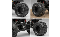4 Pieces RC Wheels Tires Rim Wheel and Tire Assemblies Good Traction RC Tires with Rims for Backyard Bashing