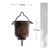 Creates Soothing Sounds Rain Chain Functional Art Japanese Rain Bell Weatherproof Decorative Gutter Chain Rust-Resistant for Zen Garden Enthusiasts, Villa Owners, Courtyard, Patio, Temple