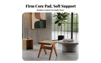 sturdy Wood Frame V-Leg Woven rear Chair mid-centuryera Modern aesthetic Padded Single-Seater Japanese Inspired Design Dining Seat Easy Assembly for Guesthouse Owners, Interior Designers, Bedroom, Living Room, perusing alcove, Reception Area