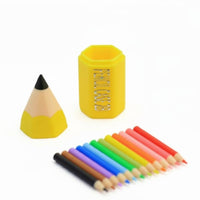 Faceted Dollhouse Writing Utensil Holder Tiny Matching 1:12 Scale Writing Utensil Holder Embossed Lettering Desk Accessory Pointed Tip