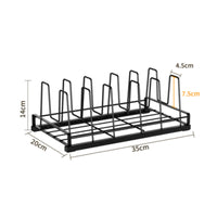 Adjustable Pot Lid Rack Easy to Spotless Cookware Organizer Rack Cut Board Holder for Kitchen, Countertop